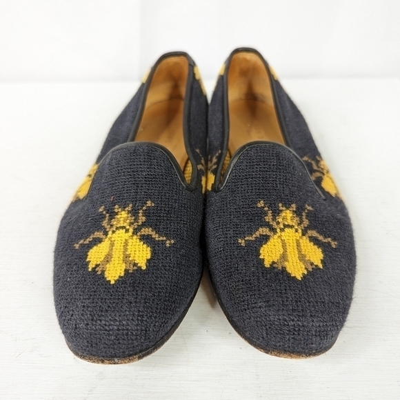 Stubbs & Wootton Needlepoint Bees Loafers Size 5.5 - Picture 4 of 7